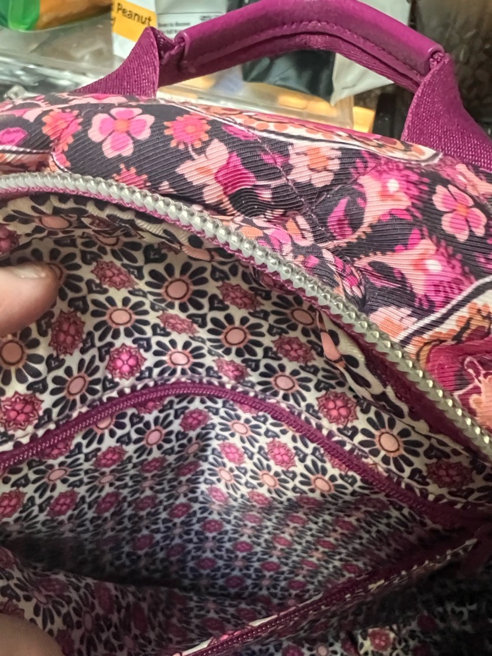 Vera Bradley Raspberry Medallion Small Backpack - Picture 6 of 8